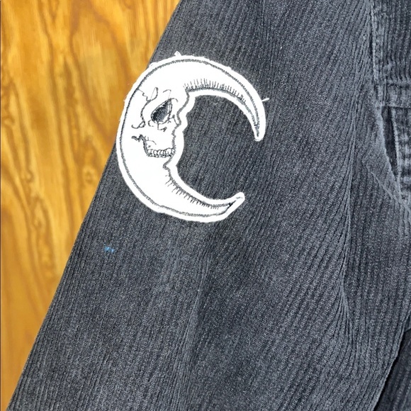 Retro Vintage Black Corduroy Unisex Western Jacket Beetle Juice size Small - Picture 9 of 14